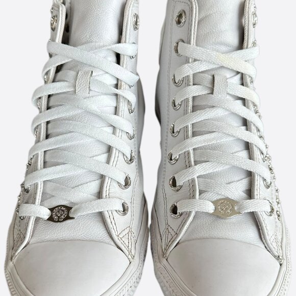 Chrome Hearts White Rhodium Cross High Top Converse - Picture 2 of 7